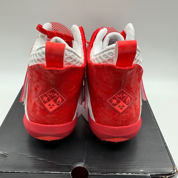 Under Armour UA Highlight Hammer MC Football Cleats White Red Mens 11 - Picture 4 of 7